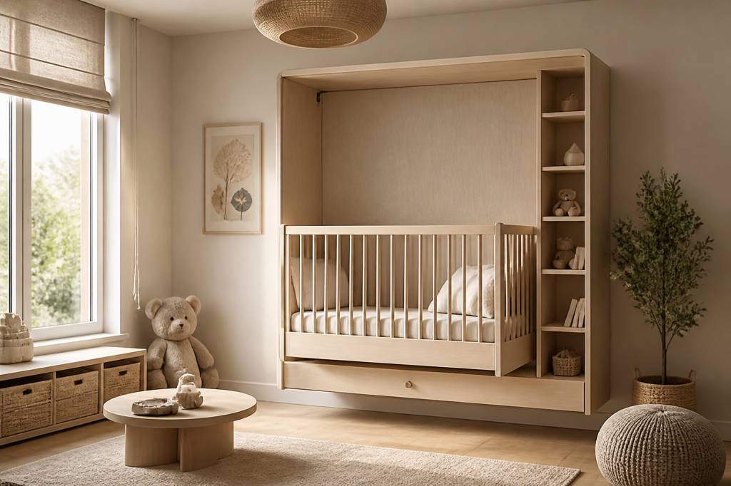 Wall crib ideas for small nurseries and space-saving baby rooms