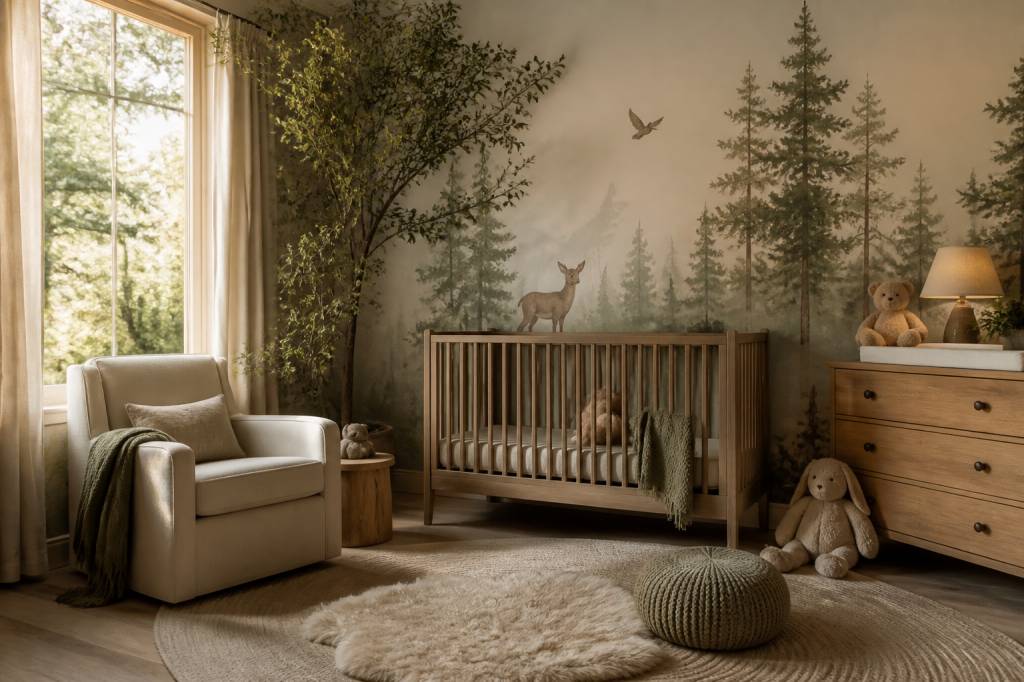 Nursery forest decor ideas for a cozy baby room