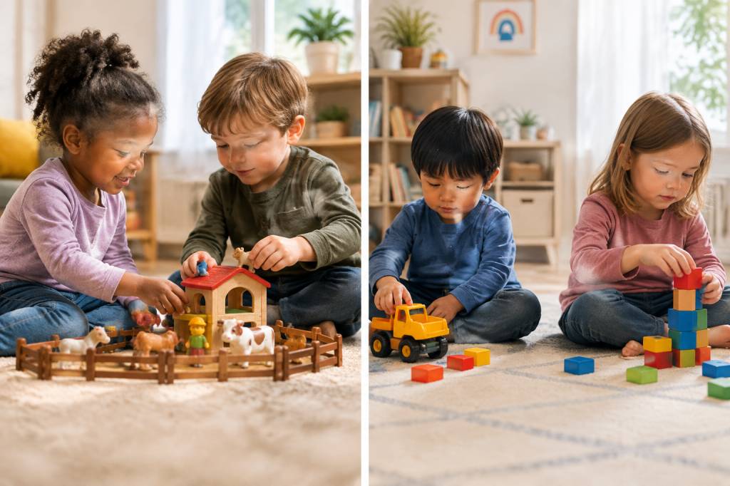 Associative play vs parallel play: key differences in child development